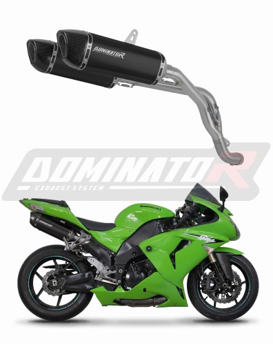 εξάτμιση τελικό DOMINATOR HP6 ΜΑΥΡΟ για τη μοτοσυκλέτα Kawasaki ZX10R 2006 - 2007