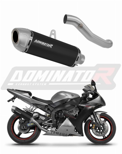 εξάτμιση τελικό DOMINATOR S6 ΜΑΥΡΟ κατάλληλο για μοτοσυκλέτα Yamaha YZF R1 1000 RN09 2002 - 2003