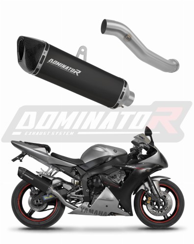 εξάτμιση τελικό DOMINATOR HP6 ΜΑΥΡΟ κατάλληλο για μοτοσυκλέτα Yamaha YZF R1 1000 RN09 2002 - 2003