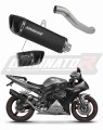 εξάτμιση τελικό DOMINATOR Εγκεκριμένο HP6 ΜΑΥΡΟ κατάλληλο για μοτοσυκλέτα Yamaha YZF R1 1000 RN09 2002 - 2003