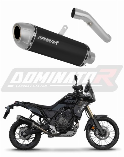 εξάτμιση τελικό DOMINATOR S6 ΜΑΥΡΟ κατάλληλο για μοτοσυκλέτα Yamaha Tenere 700 2021 - 2024