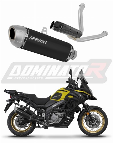 εξάτμιση τελικό DOMINATOR S6 ΜΑΥΡΟ κατάλληλο για μοτοσυκλέτα Suzuki DL 650 V-Strom 2017 - 2025