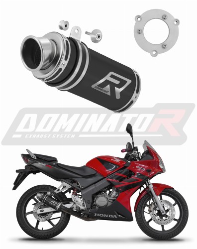 εξάτμιση τελικό DOMINATOR GP1 ΜΑΥΡΟ κατάλληλο για μοτοσυκλέτα Honda CBR 125 2004 - 2010