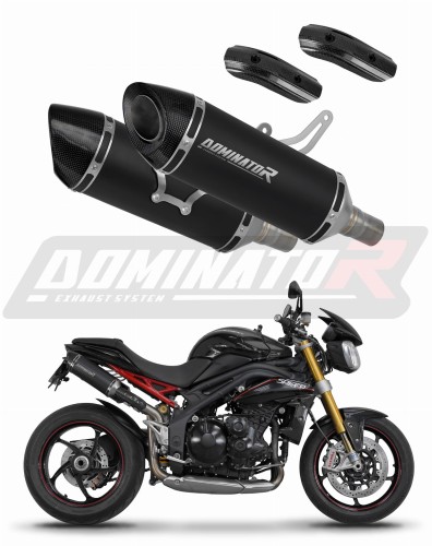 εξάτμιση τελικό DOMINATOR HP8 ΜΑΥΡΟ που ταιριάζει στη μοτοσυκλέτα Triumph Speed Triple 1050 2011 - 2016