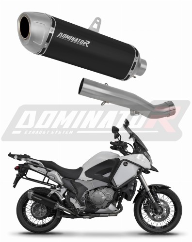 εξάτμιση τελικό DOMINATOR S6 ΜΑΥΡΟ κατάλληλο για μοτοσυκλέτα Honda VFR 1200X Crosstourer 2012 - 2020 6