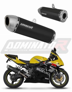 Suzuki GSXR 600 K1-K5 2001 - 2005 εξάτμιση τελικό S6 BLACK + dB killer