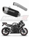 εξάτμιση τελικό DOMINATOR S6 Shorty ΜΑΥΡΟ για μοτοσυκλέτα Yamaha YZF R6 2003 - 2005