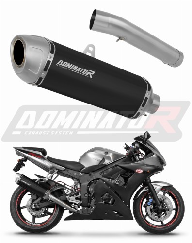 εξάτμιση τελικό DOMINATOR S6 ΜΑΥΡΟ για μοτοσυκλέτα Yamaha YZF R6 2003 - 2005