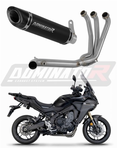 πλήρες σύστημα εξάτμισης με τελικό DOMINATOR Full System HP8 ΜΑΥΡΟ κατάλληλο για μοτοσικλέτα Yamaha Tracer 9 / GT 2025 - 2026