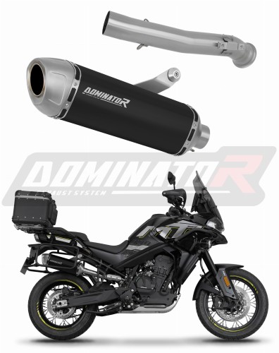 εξάτμιση τελικό DOMINATOR S6 ΜΑΥΡΟ κατάλληλο για μοτοσυκλέτα CF MOTO 800 MT 2022 - 2025