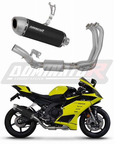 πλήρες σύστημα εξάτμισης με τελικό DOMINATOR Full System S6 ΜΑΥΡΟ για μοτοσυκλέτα Yamaha YZF R9 2025