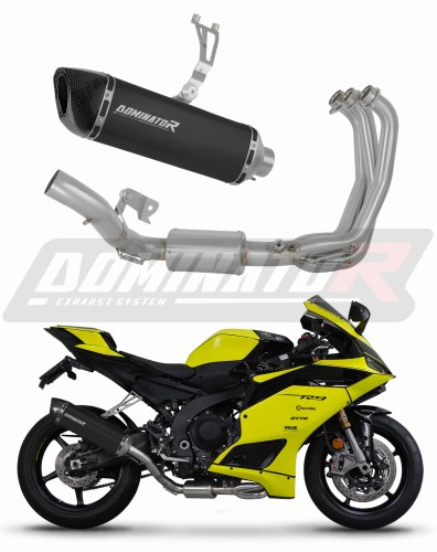 πλήρες σύστημα εξάτμισης με τελικό DOMINATOR Full System HP6 ΜΑΥΡΟ κατάλληλο για τη μοτοσυκλέτα Yamaha YZF R9 2025