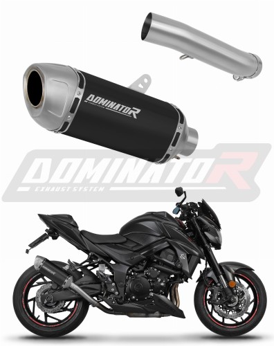 εξάτμιση τελικό DOMINATOR S6 ΜΑΥΡΟ κατάλληλο για μοτοσυκλέτα Suzuki GSX-S 750 2017 - 2020