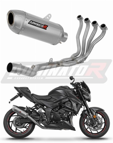 πλήρες σύστημα εξάτμισης με τελικό DOMINATOR Full System S6 κατάλληλο για τη μοτοσυκλέτα Suzuki GSX-S 750 2017 - 2020