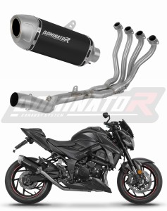 Suzuki GSX-S 750 2017-2020 Ολόκληρο σύστημα Πολλαπλή εξάτμιση τελικό S6 BLACK + dB killer