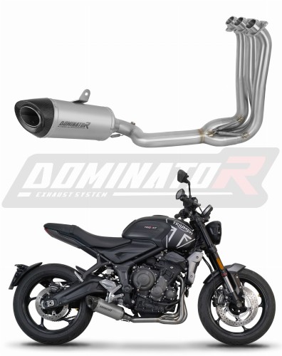 ολοκληρωμένο σύστημα εξάτμισης με τελικό DOMINATOR Full System Τιτανίου HP8 κατάλληλο για τη μοτοσυκλέτα Triumph Trident 660 2021 - 2024