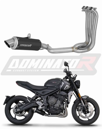 πλήρες σύστημα εξάτμισης με τελικό DOMINATOR Full System GPF ΜΑΥΡΟ κατάλληλο για τη μοτοσυκλέτα Triumph Trident 660 2021 - 2024