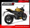 ολοκληρωμένο σύστημα εξάτμισης με τελικό DOMINATOR Full System S6 ΜΑΥΡΟ που ταιριάζει στη μοτοσυκλέτα Triumph Street Triple 765 RS 2024 - 2025