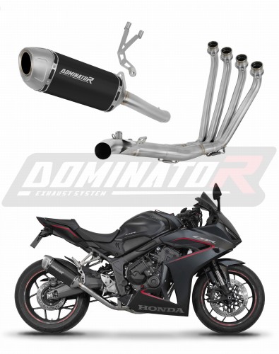 ολοκληρωμένο σύστημα εξάτμισης με τελικό DOMINATOR Full System S6 ΜΑΥΡΟ κατάλληλο για μοτοσυκλέτα Honda CBR 650 R / E-Clutch 2024 - 2025 6