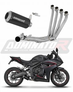 Honda CB 650 R  / E-Clutch 2024 - 2025 Full Exhaust System Collector Silencer GP BLACK + dB killer