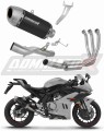 ολοκληρωμένο σύστημα εξάτμισης με τελικό DOMINATOR Full System S6 ΜΑΥΡΟ κατάλληλο για τη μοτοσυκλέτα CF MOTO 675 SR-R 2024 - 2026