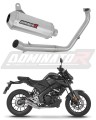 πλήρες σύστημα εξάτμισης με τελικό DOMINATOR Full System OV G2 που ταιριάζει στη μοτοσυκλέτα Yamaha MT 125 2021 - 2024