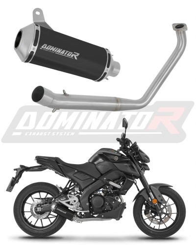 ολοκληρωμένο σύστημα εξάτμισης με τελικό DOMINATOR Full System OV G2 ΜΑΥΡΟ κατάλληλο για τη μοτοσυκλέτα Yamaha MT 125 2020