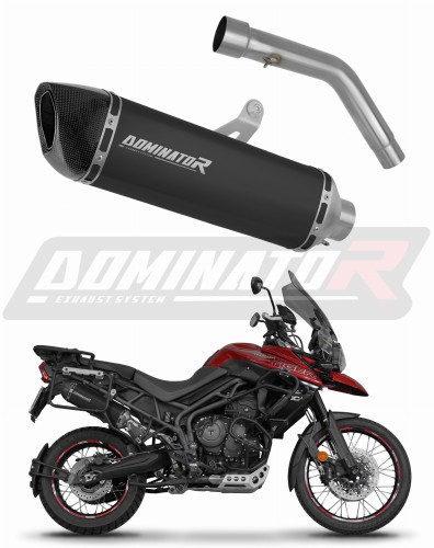εξάτμιση σιγαστήρας DOMINATOR HP6 ΜΑΥΡΟΣ κατάλληλος για μοτοσυκλέτα Triumph Tiger 800 XCA 2018 - 2020