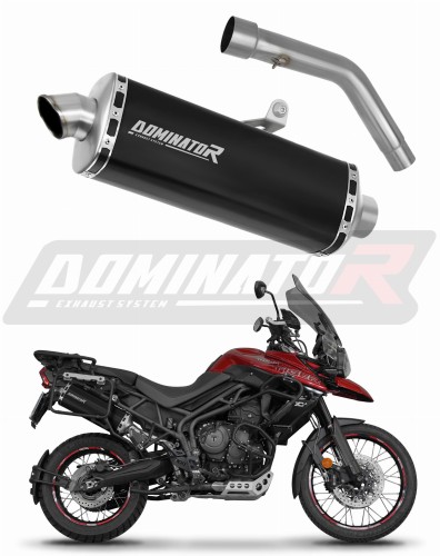 εξάτμιση τελικό DOMINATOR P7 ΜΑΥΡΟ για μοτοσυκλέτα Triumph Tiger 800 XCA 2018 - 2020