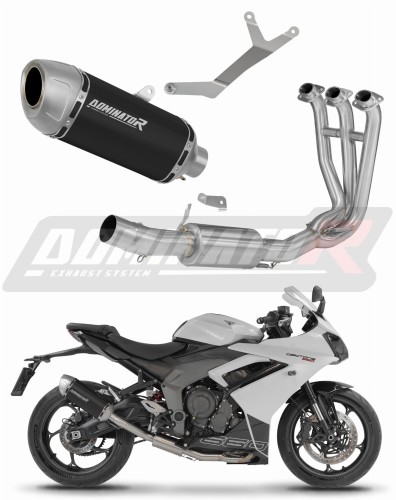 εξάτμιση τελικό DOMINATOR S6 ΜΑΥΡΟ για μοτοσυκλέτα Triumph Daytona 660 2024 - 2026