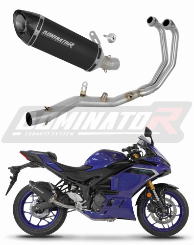 complete exhaust system with muffler DOMINATOR Full System HP8 BLACK fits to Yamaha YZFR3 2025  2026