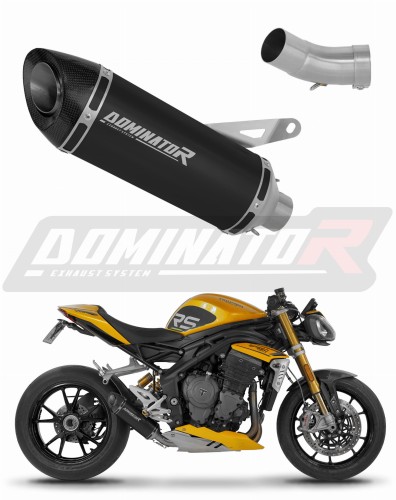 εξάτμιση τελικό DOMINATOR HP8 ΜΑΥΡΟ κατάλληλο για μοτοσυκλέτα Triumph Speed Triple 1200 RS / RR 2021 - 2024