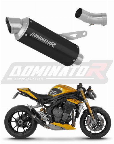 εξάτμιση τελικό DOMINATOR GPF ΜΑΥΡΟ κατάλληλο για τη μοτοσυκλέτα Triumph Speed Triple 1200 RS / RR 2021 - 2024