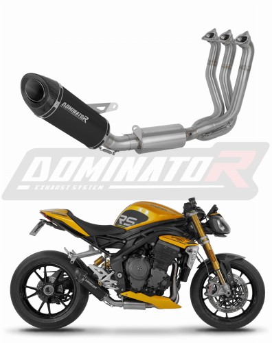 complete exhaust system with muffler DOMINATOR Full System HP8 BLACK fits to Triumph Speed Triple 1200 RS / RR 2021  2024