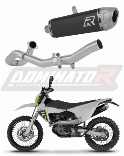 πλήρες σύστημα εξάτμισης με σιγαστήρα DOMINATOR Full System S6 ΜΑΥΡΟ κατάλληλο για τη μοτοσυκλέτα Husqvarna 701 Supermoto SM 2026