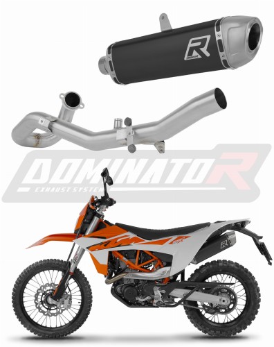 ολοκληρωμένο σύστημα εξάτμισης με σιγαστήρα DOMINATOR Full System S6 ΜΑΥΡΟ κατάλληλο για τη μοτοσυκλέτα KTM 690 SMC-R 2026