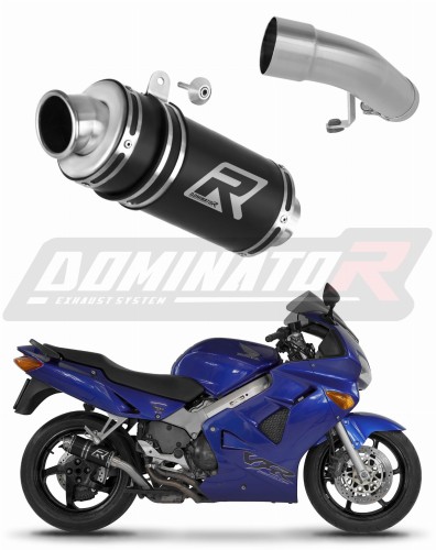 εξάτμιση τελικό DOMINATOR GP1 ΜΑΥΡΟ κατάλληλο για μοτοσυκλέτα Honda VFR 800 Fi 1998 - 2001