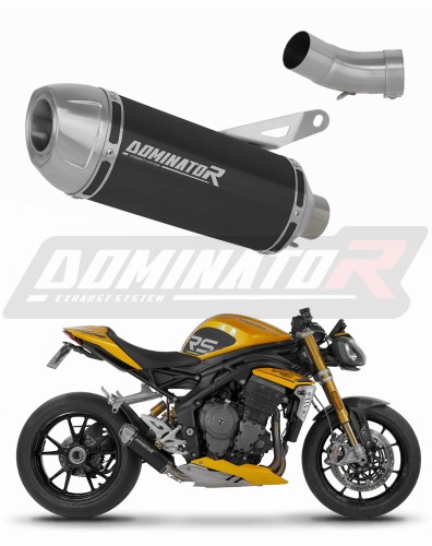 εξάτμιση τελικό DOMINATOR S3 ΜΑΥΡΟ κατάλληλο για μοτοσυκλέτα Triumph Speed Triple 1200 RS / RR 2021 - 2024