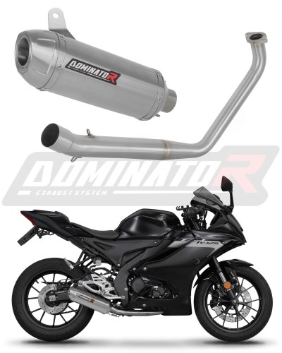 πλήρες σύστημα εξάτμισης με σιγαστήρα DOMINATOR Full System S3 κατάλληλο για τη μοτοσυκλέτα Yamaha YZF R125 2019 - 2020