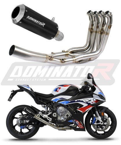 πλήρες σύστημα εξάτμισης με σιγαστήρα DOMINATOR Full System GP ΜΑΥΡΟ κατάλληλο για μοτοσυκλέτα BMW S1000RR 2019 - 2026