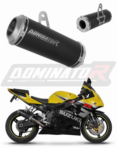 εξάτμιση τελικό DOMINATOR GP ΜΑΥΡΟ κατάλληλο για μοτοσικλέτα Suzuki GSXR 750 K1-K5 2001 - 2005 2