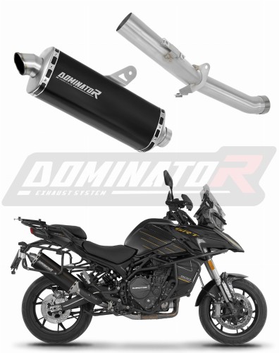 εξάτμιση τελικό DOMINATOR P7 ΜΑΥΡΟ κατάλληλο για μοτοσυκλέτα QJMOTOR SRT 900 S / SX 2025 - 2026