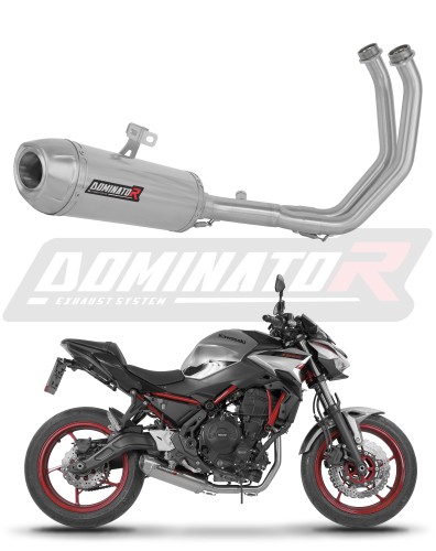ολοκληρωμένο σύστημα εξάτμισης με τελικό DOMINATOR Full System S3 κατάλληλο για τη μοτοσυκλέτα Kawasaki Z650 2023 - 2026