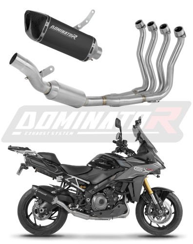 πλήρες σύστημα εξάτμισης με τελικό DOMINATOR Full System HP6 ΜΑΥΡΟ EX κατάλληλο για τη μοτοσυκλέτα Suzuki GSX-S 1000 GX 2024