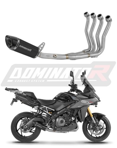 πλήρες σύστημα εξάτμισης με τελικό DOMINATOR Full System HP8 ΜΑΥΡΟ κατάλληλο για τη μοτοσυκλέτα Suzuki GSX-S 1000 GX 2025 - 2026