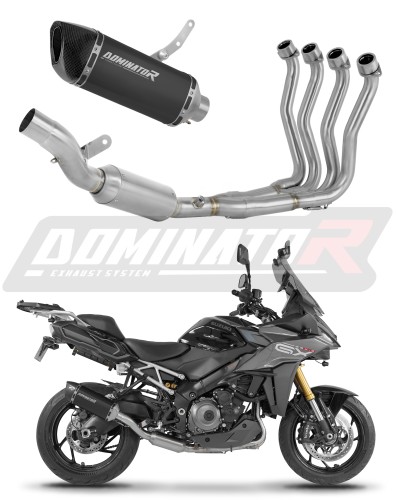 πλήρες σύστημα εξάτμισης με τελικό DOMINATOR Full System HP6 ΜΑΥΡΟ EX κατάλληλο για τη μοτοσυκλέτα Suzuki GSX-S 1000 GX 2025 - 2026