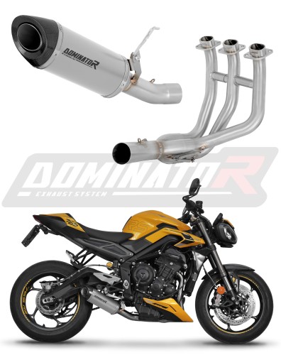 πλήρες σύστημα εξάτμισης με τελικό DOMINATOR Full System Τιτανίου HP8 κατάλληλο για τη μοτοσυκλέτα Triumph STREET TRIPLE 765 S / R / RS 2023 - 2024 4