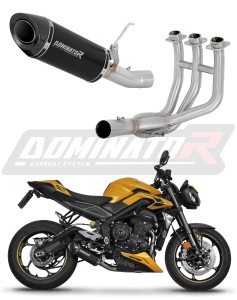 Triumph STREET TRIPLE 765 S / R / RS 2023 - 2024 Full system Χταπόδι εξάτμιση Τελικό HP8 BLACK + dB killer
