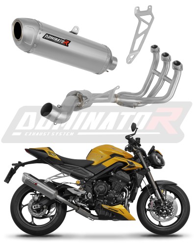 kompletny układ wydechowy z tłumikiem DOMINATOR Full System S6 pasujący do motocykla Triumph STREET TRIPLE 765 S / R / RS 2023 - 2024 5