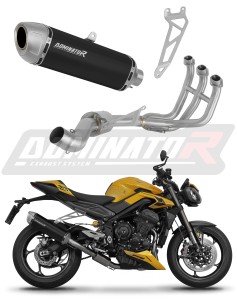Triumph STREET TRIPLE 765 S / R / RS 2023 - 2024 Full system Πολλαπλή εξάτμιση σιγαστήρας S6 BLACK + dB killer